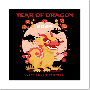 Happy Chinese New Year 2024, Year Of Dragon 2024 Gift For Kids Posters and Art